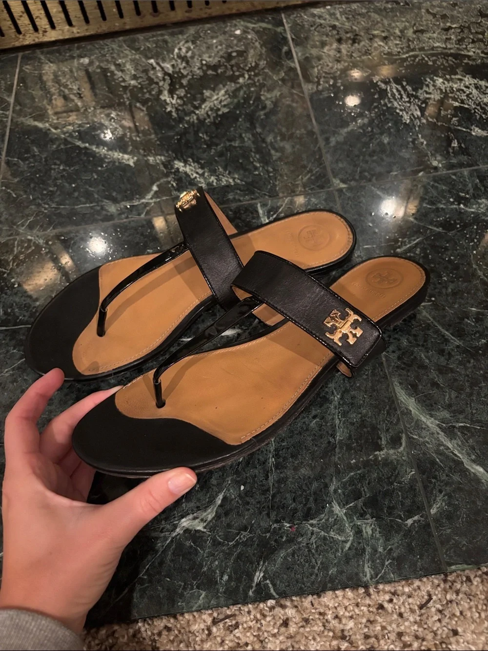 Tory Burch Black Kira Sandals size 10